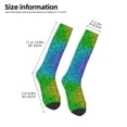 thumbnail image 2 of Naloa Colorful Glitter Thigh High Socks Extra Long Stretchy Sock Women Over Knee High Opaque Stocking Daily Wear, 2 of 6