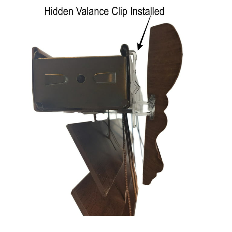 Clear Valance Clips for 2-1/2 Faux Wood Blinds (2-Pack)