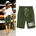 thumbnail image 2 of Xudanell Summer Wide Legs High Waisted Beltless Loose Print Shorts For Women(AG,XL), 2 of 4