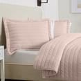 thumbnail image 2 of Great Bay Home Channel Stitch Modern Ribbed Reversible Quilt Set With Shams  (Full / Queen, Rose Clay), 2 of 6