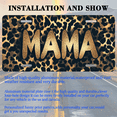 thumbnail image 3 of 1 Pcs 2D Flat License Plate Covers & Frames, MAMA on Leopard For Decorative Front, Waterproof For Decoration Aluminum License Plate Covers & Frames Cover For Men Women, 12" X 6", 3 of 7
