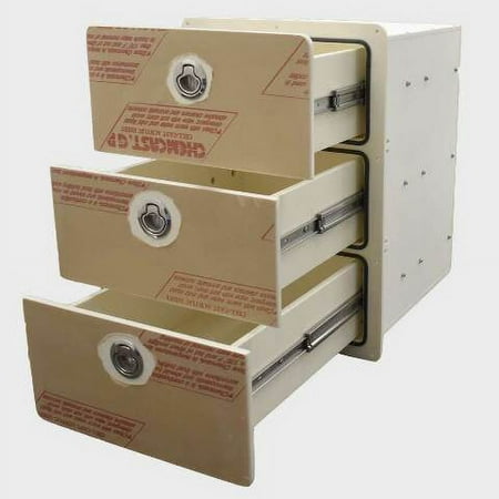 Scout Boats 3 Drawer Tackle Box Cabinet DH1379 | 24 3/4 x 19 1/4 x 16 3/4 Inch