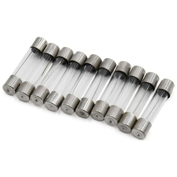 Unique Bargains 10pcs 6 x 30mm 25A 250V Universal Fast Blow Type Glass Tube Fuse for Car Vehicle