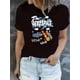 thumbnail image 1 of Camisetas con gráficos clásico para mujeres y adolescentes y niñas, playera de verano con estampado estético1pc Women'S Casual Round Neck Short Sleeve T-Shirt with Geometric Car and Flame Print, Pol, 1 of 6