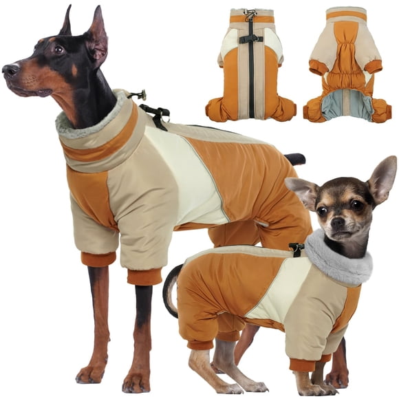 Kuoser Manteau pour Chien - Manteau d'Hiver Chaud avec Veste Réfléchissante et Harnais Intégré pour Petits Chiens - Adapté pour Yorkie, Bichon Frise, Shih Tzu