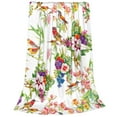 thumbnail image 2 of Bingfone Birds And Flowers Print Flannel Fleece Blanket Throw Blanket For Bed,Sofa,Couch,Travel,Camping(80"X60"), 2 of 9