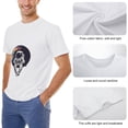 thumbnail image 6 of Hanmun Men's Astronaut Floating T-Shirts Short Sleeve Cotton Round Crew Neck Moisture Wicking White USA, 6 of 9