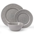 thumbnail image 2 of Famiware Aurora 12 Piece Dinnerware Set, Stoneware Plates and Bowls Set, Service for 4, Slate Gray, 2 of 6
