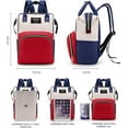 thumbnail image 3 of Diaper Bag Backpack Baby Nappy Changing Bag Large Capacity Waterproof Nappy Bag Maternity Bag for Dad Mom Travel (RED), 3 of 5