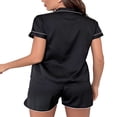 thumbnail image 3 of Heart Embroidery Button Shirt + Shorts Set for Women, 3 of 4