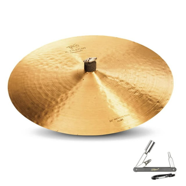 Zildjian K1121 Cymbale en Bronze Moulé 22 Pouces K Constantinople Ride High avec Toupie