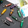 thumbnail image 4 of Deago Multicolor 12pcs Bullet Shape Healing Pointed Chakra Pendants Quartz Crystal Stone Charm Randow Color for Necklace Jewelry Making, 4 of 7