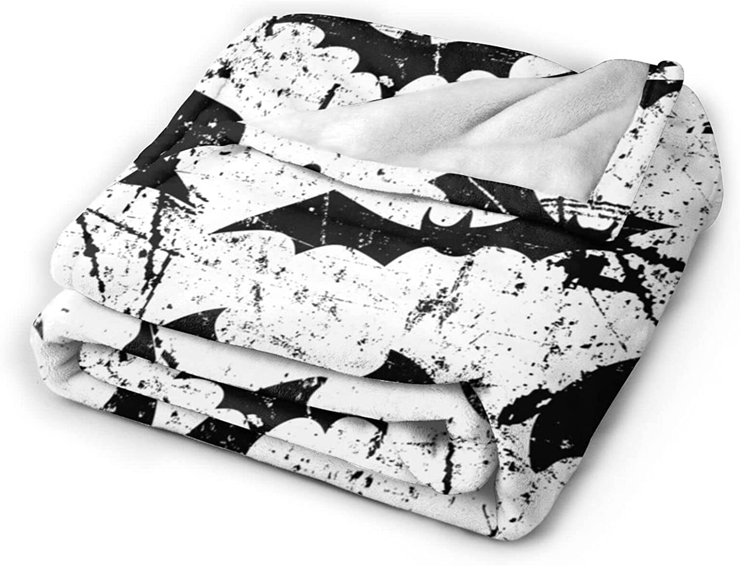 Halloween Bat Throw Blanket Super Soft Warm Bed Blankets for Couch Bedroom Sofa Office Car, All Season Cozy Flannel Plush Blanket for Girls Boys Adults, 50"X40"