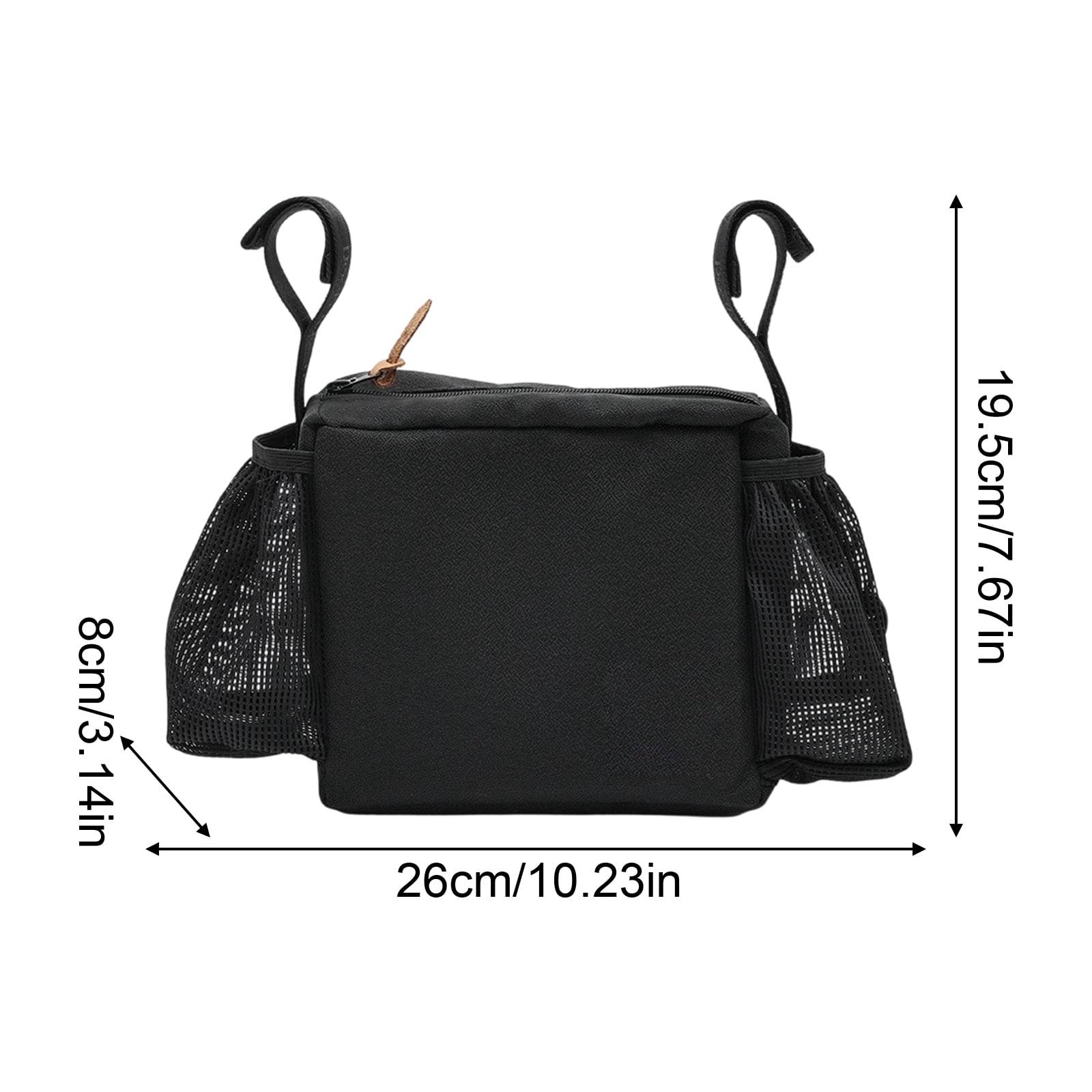 Pet Cart Hanging Basket Bag for Large Dogs, Multiple Pockets for Storage, Portable Stroller Accessory Bag for Outdoor Use, Heavy-Duty Organizer