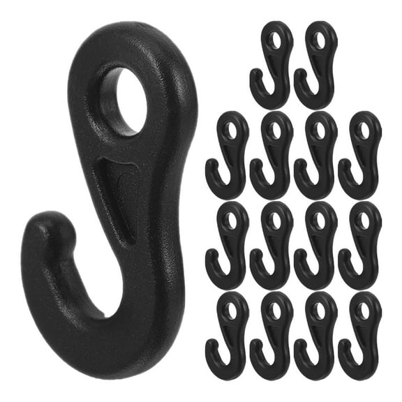 HONMEET 15Pcs Black Camping Hangers for Tent Setup Accessories Outdoor Gear