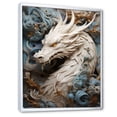 thumbnail image 2 of Designart "Odyssey Of Blue And Grey Dragon" Dragons Floater Framed Canvas Prints, 2 of 5