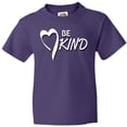 thumbnail image 3 of Inktastic Be Kind with Heart Ribbon in White Text Youth T-Shirt, 3 of 5