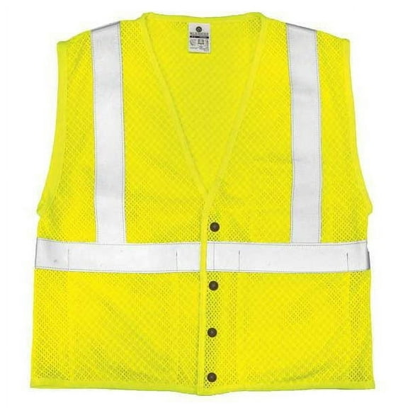 Kishigo 5XL Class 2 Flame Resistant High Visibility Vest, Lime ASFM300-5X
