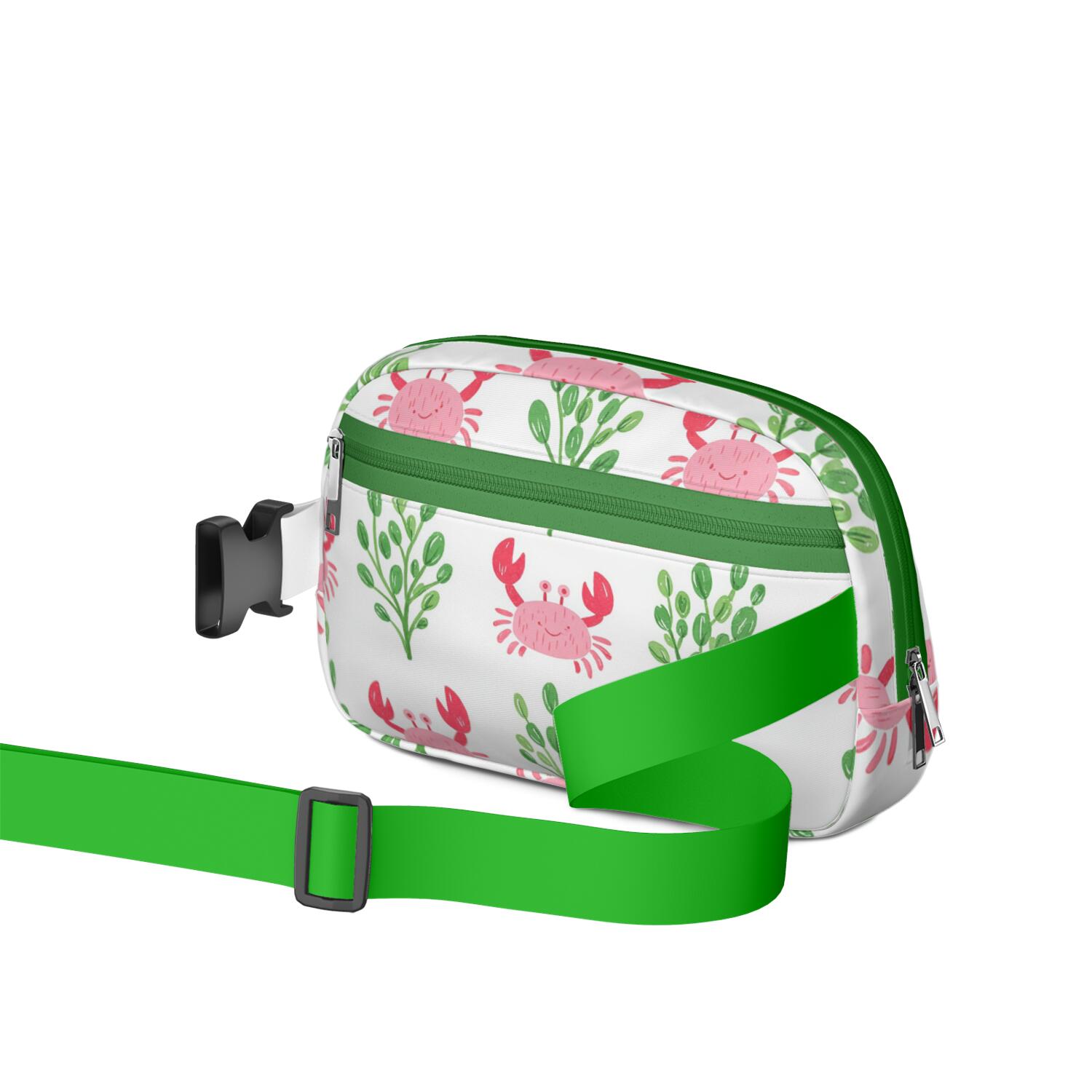 Waist Bag for Men&Women Fashionable Waterproof Fanny Pack with Adjustable Strap for Casual Running Hiking Cycling Marine Adorable Crab Sporty Waist Pack
