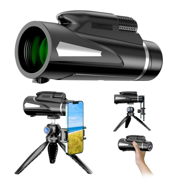 TopLLC 12x50 Monocular Telescope, Telescope For 80x100 Low Light Night Vision, BAK4 Lens For Bird Watching Hunting Hiking Camping Travel on Clearance