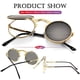 thumbnail image 5 of Gafas de Sol AIEYEZO Redondas con Flip Up para Hombres y Mujeres Steampunk, 5 of 7