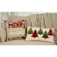 thumbnail image 4 of Saro Lifestyle Embroidered Christmas Tree Down Filled Throw Pillow, 4 of 4