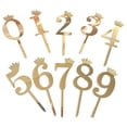 thumbnail image 2 of Mightlink Cake Numeral Topper Crown Style Dazzling Acrylic Number Cake Topper Anniversary Birthday Party Decoration for Home, 2 of 6