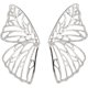 thumbnail image 1 of Bohemian Wings Hollow Butterfly Earrings Personalized Stud Earrings Boho Dangle Drop Earrings for Women Girls Silver -, 1 of 4