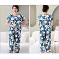 thumbnail image 4 of Jacenvly Women's Capri Pajama Sets Plus Size Pjs Top with Capri Pants 2 Piece Sleepwear Set New Style Birthday Gifts for Women Clearance Items for Women, 4 of 4