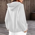 thumbnail image 6 of IUYRTFE Women's Cotton Linen Zip Up Hooded Jacket Long Sleeve Relaxed Fit Casual Lightweight Coat, 6 of 6