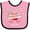 Pink and Black, variant on Inktastic Pop Quiz Mom Best Teacher Boys or Girls Baby Bib