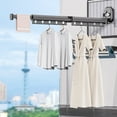 thumbnail image 4 of Rack 2 Storage Solution Wall Mounted Drying Rack with Suction Cup Tri-Cord Drying Grid Retractable Clothes Shelf 15 Hooks Aluminum Wall Rack, 4 of 8