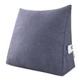 thumbnail image 7 of WOWMAX Reading Pillow Bed Wedge Large Adult Backrest Lounge Cushion with Pocket Firm Back Support for Sitting Up in Bed Couch Without arms for GERD Heartburn Dark Grey 23.5 Inches, 7 of 7