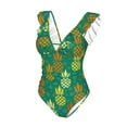 thumbnail image 2 of Picia Pineapples1 Blooming Jelly Womens Tummy Control Bathing Suits Slimming Ruffle Swimsuit One Piece Lace Swimwear-, 2 of 8