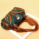 thumbnail image 4 of Mochila de hombro versátil de gran capacidad con remaches para mujer, portátil, oblicua, estilo retro, de cuero lavado, informal, 4 of 5