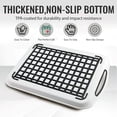 thumbnail image 7 of VEGCOO 2-Pack Non-Slip Serving Trays, Large 15.7" x 11.4" Rectangular Plastic Tray with Handles, Heat-Resistant Heavy-Duty Server for Food Drinks, Black & White Dot Design, for Kitchen Dining Outdoor, 7 of 7