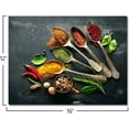 thumbnail image 2 of Kitchen Wall Art Decor Colorful Spice in Spoon Vintage Canvas Wall Art Indian Spices & Herbs Picture Still Life Food Paintings for Dining room Restaurant Home Artwork Decor Ready to Hang 12x16 inch, 2 of 6