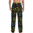 thumbnail image 3 of Easygdp Pixel Game Men's Pajama Pant, Sleep Elastic Waistband Lounge Pants - XX-Large, 3 of 9