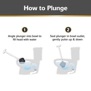 Korky Toilet Plunger - Fits All Bowl Shapes - Clears Common Clogs - Flexible Rubber for Effective Plunge - 92-4