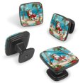 thumbnail image 2 of 4 Pcs Cabinet Handle Drawer Pulls Beach Santa Claus Knobs with Screws Square Furniture Office Cabinet Knob Decoration, 2 of 7