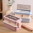 thumbnail image 6 of sruoe Bento Box, Lunch Boxes for Adults, bento box lunch, Portable Leakproof Heated Bento Container, Microwave Safe Heated Lunch Boxes for Storage Home Office Work Study, Plastic, 6 of 7