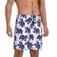 thumbnail image 2 of Fuzoiu Boho elephant Print Pajama Shorts for Men, Men's Pajama Bottoms,Mens Lounge Sleepwear,Pajama Pants with Pocket-3X-Large, 2 of 6
