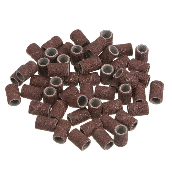 Unique Bargains 50 Packs Sanding Drums 1/4 Inch Mini Sanding Sleeves 120 Grit Sanding Bands for Drum Sander
