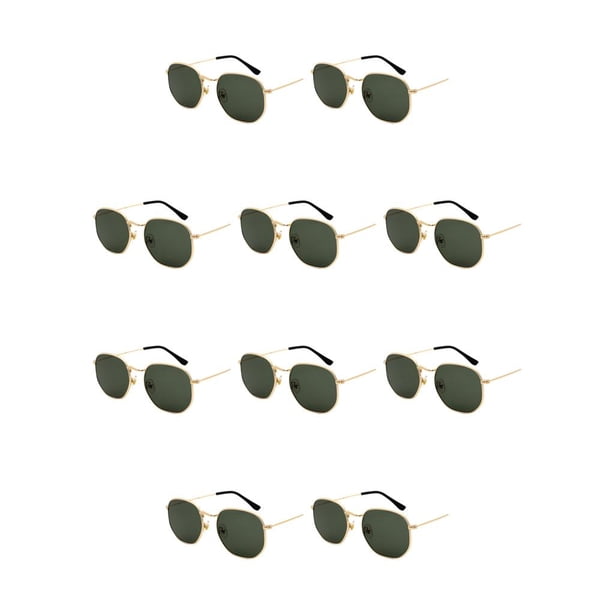 Gafas de sol cuadradas pequeñas Minnieouse polarizadas dorado negruzco verde oro verde negruzco