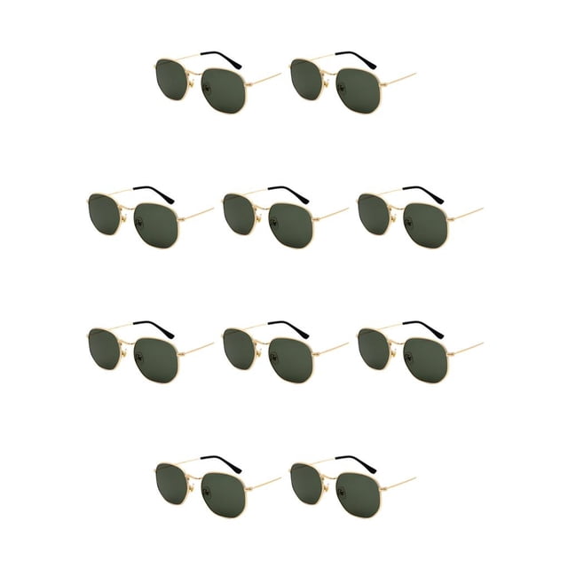 Gafas de sol cuadradas pequeñas Minnieouse polarizadas dorado negruzco verde oro verde negruzco