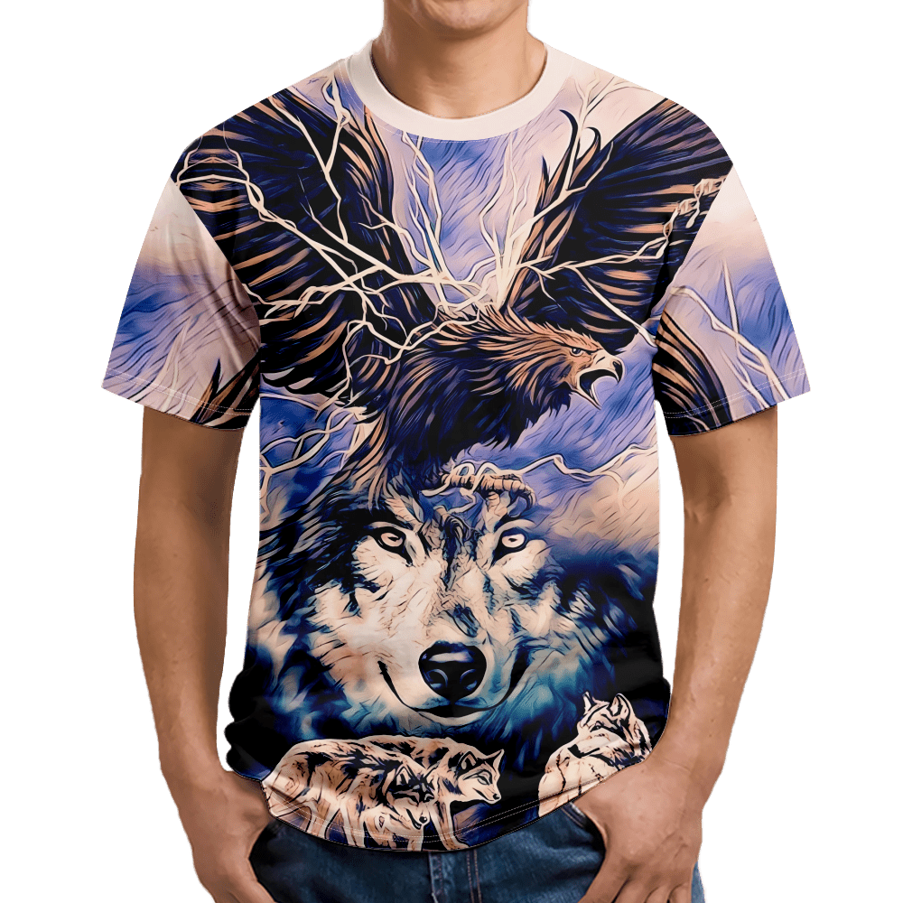 KONEW Shirt Eagle 3D Printed Plain Shirts Short Sleeve Shirts Boys ...