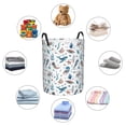 thumbnail image 4 of Rateoe Undersea Animals Pattern Round Laundry Hamper Basket, Tall Hamper Basket for Blanket Storage, Nursery Clothes Hamper for Laundry in Bedroom and College Dorm-Medium, 4 of 6