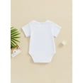 thumbnail image 5 of Suagox Baby Girl Boy Summer Romper Short Sleeve Crew Neck Duck Letter Print Casual Playsuit for 0-18 Months Baby, 5 of 10