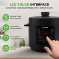 thumbnail image 3 of NutriChef 6-Quart Electric Pressure Cooker, 9-Function Digital Countertop Cooker with Adjustable Time & Temperature, Cook, Bake, Steam, Broil & Braise, Black, 3 of 5