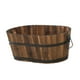 thumbnail image 1 of Maceta de madera estilo barril, decorativa, multiusos, rústica, para plantas Pequeño, 1 of 9